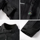 Maxbell Motorcycle Jacket Water Resistant for Motorbike Riding Men Women Summer Black 3XL