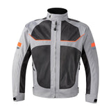 Maxbell Motorcycle Jacket Water Resistant for Motorbike Riding Men Women Summer Gray 4XL