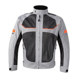 Maxbell Motorcycle Jacket Water Resistant for Motorbike Riding Men Women Summer Gray 4XL