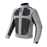 Maxbell Motorcycle Jacket Water Resistant for Motorbike Riding Men Women Summer Gray 4XL