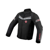 Maxbell Motorcycle Riding Jacket with Armor Lightweight Comfortable Motocross Jacket Black XXXL