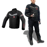 Maxbell Motorcycle Riding Jacket with Armor Lightweight Comfortable Motocross Jacket Black XXXL