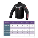 Maxbell Motorcycle Riding Jacket with Armor Lightweight Comfortable Motocross Jacket Black XXXL