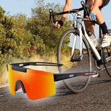 Maxbell Sport Polarized Sunglasses Cycling Glasses for Running Climbing Cycling  Black Orange