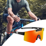 Maxbell Sport Polarized Sunglasses Cycling Glasses for Running Climbing Cycling  Black Orange