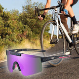 Maxbell Sport Polarized Sunglasses Cycling Glasses for Running Climbing Cycling Black Purple