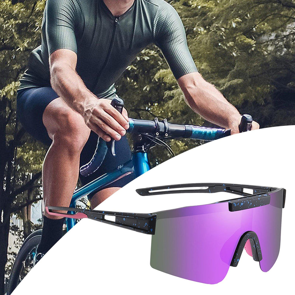 Maxbell Sport Polarized Sunglasses Cycling Glasses for Running Climbing Cycling Black Purple