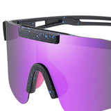 Maxbell Sport Polarized Sunglasses Cycling Glasses for Running Climbing Cycling Black Purple