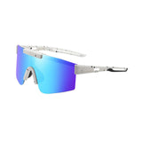 Maxbell Sport Polarized Sunglasses Cycling Glasses for Running Climbing Cycling  White Blue