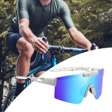 Maxbell Sport Polarized Sunglasses Cycling Glasses for Running Climbing Cycling  White Blue
