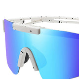Maxbell Sport Polarized Sunglasses Cycling Glasses for Running Climbing Cycling  White Blue