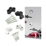 Maxbell 2 Pieces Motorcycle Handlebar Riser Clamp for Honda CB1100 RS CB1100 EX Black
