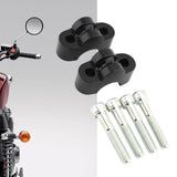 Maxbell 2 Pieces Motorcycle Handlebar Riser Clamp for Honda CB1100 RS CB1100 EX Black