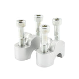 Maxbell 2 Pieces Motorcycle Handlebar Riser Clamp for Honda CB1100 RS CB1100 EX Silver