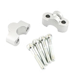 Maxbell 2 Pieces Motorcycle Handlebar Riser Clamp for Honda CB1100 RS CB1100 EX Silver