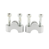 Maxbell 2 Pieces Motorcycle Handlebar Riser Clamp for Honda CB1100 RS CB1100 EX Silver