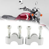 Maxbell 2 Pieces Motorcycle Handlebar Riser Clamp for Honda CB1100 RS CB1100 EX Silver