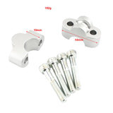 Maxbell 2 Pieces Motorcycle Handlebar Riser Clamp for Honda CB1100 RS CB1100 EX Silver