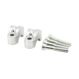 Maxbell 2 Pieces Motorcycle Handlebar Riser Clamp for Honda CB1100 RS CB1100 EX Silver