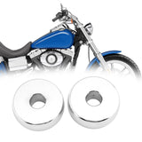 Maxbell 2Pcs Motorcycle Handlebar Risers for Harley Davidson Fxdl Dyna Lowrider Silver