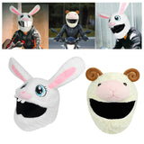 Maxbell Helmet Cover Sleeve for Full Face Helmets Motorbike Plush Funny Helmet Cover rabbit