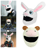 Maxbell Helmet Cover Sleeve for Full Face Helmets Motorbike Plush Funny Helmet Cover rabbit