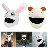 Maxbell Helmet Cover Sleeve for Full Face Helmets Motorbike Plush Funny Helmet Cover rabbit