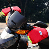 Maxbell Motorcycle Handlebar Gloves Winter Motorcycle Gloves for Electric Bikes Red