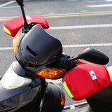 Maxbell Motorcycle Handlebar Gloves Winter Motorcycle Gloves for Electric Bikes Red