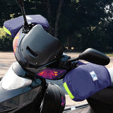 Maxbell Motorcycle Handlebar Gloves Winter Motorcycle Gloves for Electric Bikes Navy Blue
