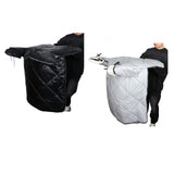 Maxbell Motorcycle Windproof Quilt Easy to Install PU Leather Leg Apron Cold Prevent Gray