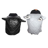 Maxbell Motorcycle Windproof Quilt Easy to Install PU Leather Leg Apron Cold Prevent Gray