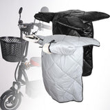 Maxbell Motorcycle Windproof Quilt Easy to Install PU Leather Leg Apron Cold Prevent Gray