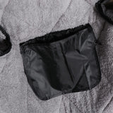 Maxbell Motorcycle Windproof Quilt Easy to Install PU Leather Leg Apron Cold Prevent Gray