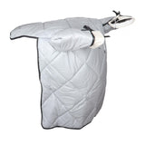 Maxbell Motorcycle Windproof Quilt Easy to Install PU Leather Leg Apron Cold Prevent Gray