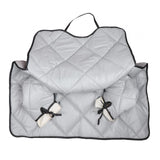 Maxbell Motorcycle Windproof Quilt Easy to Install PU Leather Leg Apron Cold Prevent Gray