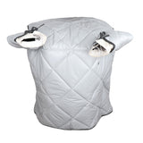 Maxbell Motorcycle Windproof Quilt Easy to Install PU Leather Leg Apron Cold Prevent Gray