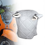 Maxbell Motorcycle Windproof Quilt Easy to Install PU Leather Leg Apron Cold Prevent Gray