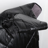Maxbell Motorcycle Windproof Quilt Easy to Install PU Leather Leg Apron Cold Prevent Black