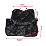Maxbell Motorcycle Windproof Quilt Easy to Install PU Leather Leg Apron Cold Prevent Black