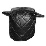 Maxbell Motorcycle Windproof Quilt Easy to Install PU Leather Leg Apron Cold Prevent Black