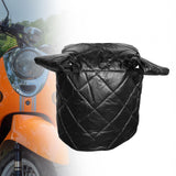 Maxbell Motorcycle Windproof Quilt Easy to Install PU Leather Leg Apron Cold Prevent Black