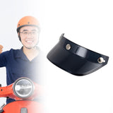 Maxbell Motorcycle Helmet Visor Peak 3 Snap for Helmets with 3 Buttons Replaces Black
