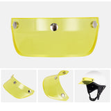 Maxbell Motorcycle Helmet Visor Peak 3 Snap for Helmets with 3 Buttons Replaces Yellow