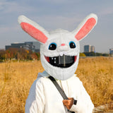 Maxbell Rabbit Motorcycle Helmet Cover Cartoon Eye Catching Style Funny Helmet Cover