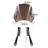 Maxbell Motorcycle Windscreen Motorbike Wind Deflector Premium Wind Deflector Screen Coffee