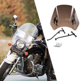 Maxbell Wind Screen Repair Parts Motorcycle Windshield for Benelli Leoncino 500 smoked