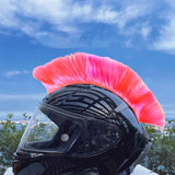 Maxbell Helmet Wigs Cosplay Party Hairpiece for Scooters Motorcycle Bike Skiing Pink