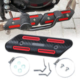 Maxbell Exhaust Heat Shield Motorcycle Heat Guard Cover for Premium Spare Parts Red