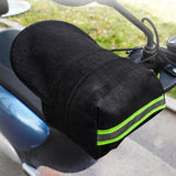 Maxbell 2x Summer Motorcycle Handlebar Muffs Waterproof Easy Installation Hand Muffs Solid Black